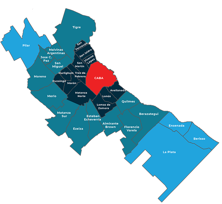 mapa de la cobertura
